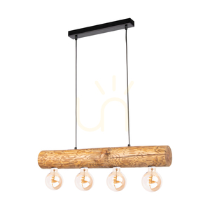 Závesné svietidlo Core, hnedé/čierne, 4xE27, 70 cm small 0