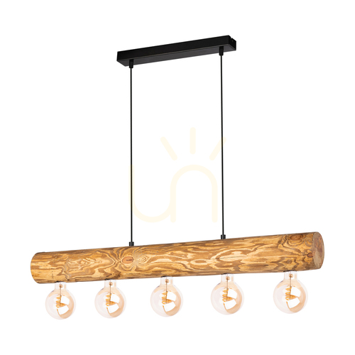Skontrolujte Závesné svietidlo Core, hnedé/čierne, 5xE27, 90 cm