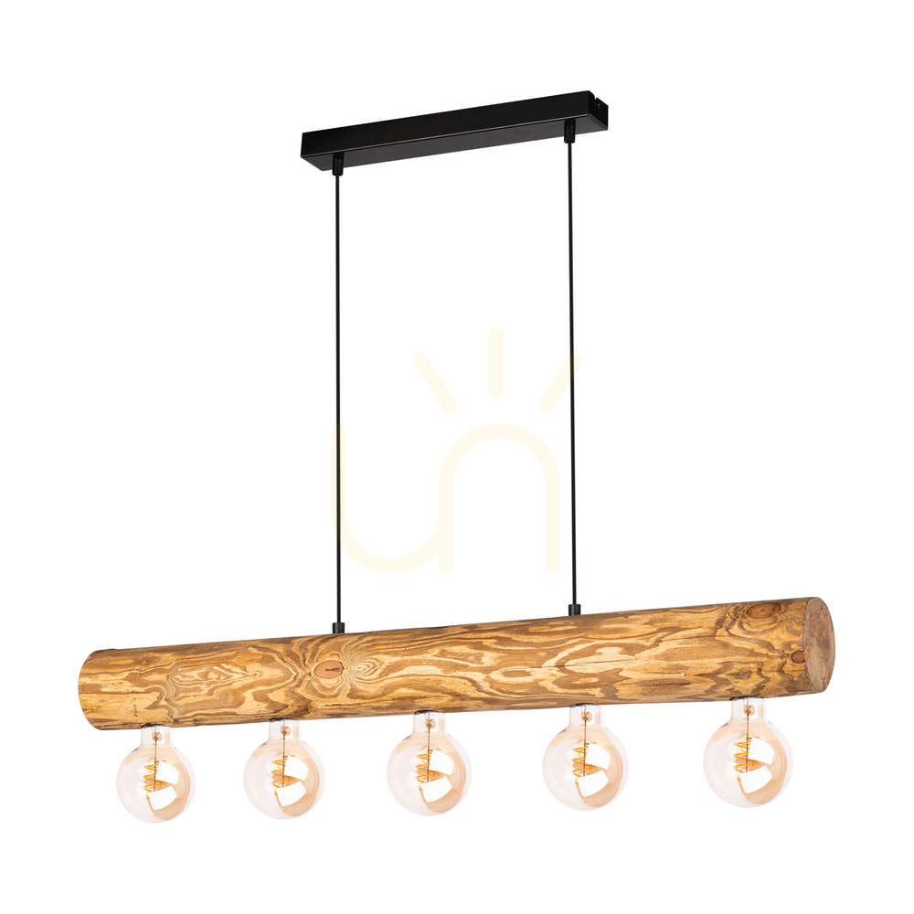 Skontrolujte Závesné svietidlo Core, hnedé/čierne, 5xE27, 90 cm Závesné svietidlo Core, hnedé/čierne, 5xE27, 90 cm