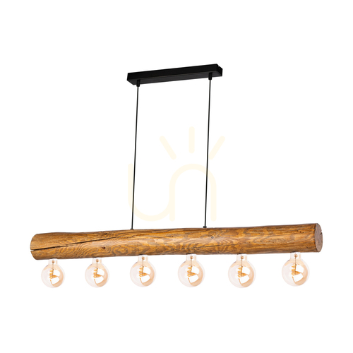 Skontrolujte Závesné svietidlo Core, hnedé/čierne, 6xE27, 115 cm