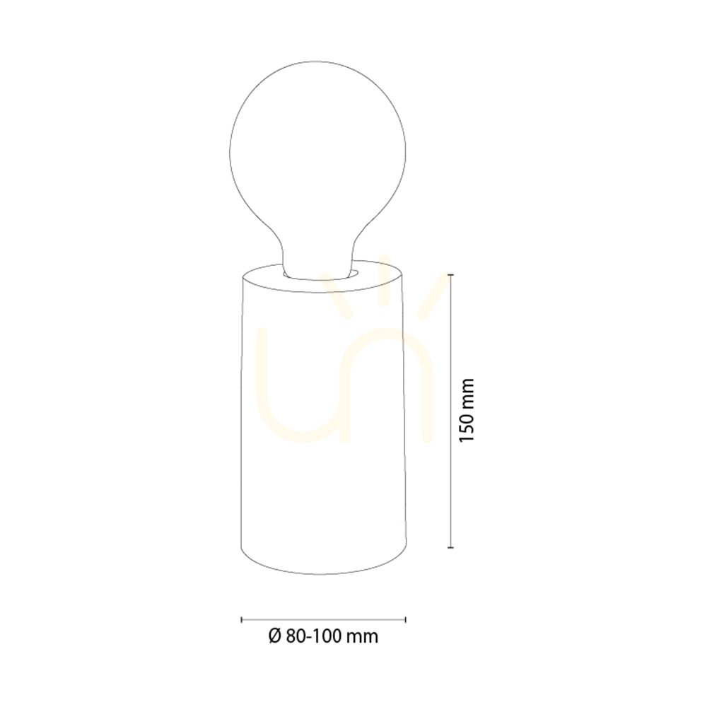 Náhľad Stolná lampa Core, hnedá, 1xE27, Ø 8–12 cm Stolná lampa Core, hnedá, 1xE27, Ø 8–12 cm