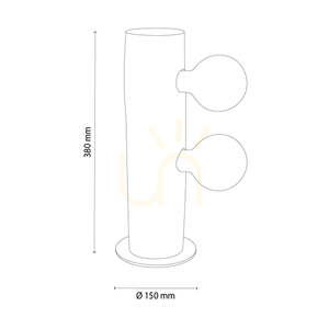 Stolná lampa Core, orech/čierna, 2xE27, Ø15 cm 1 Stolná lampa Core, orech/čierna, 2xE27, Ø15 cm small 1