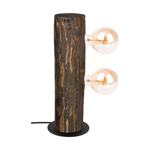 Stolná lampa Core, orech/čierna, 2xE27, Ø15 cm 0 Stolná lampa Core, orech/čierna, 2xE27, Ø15 cm small 0