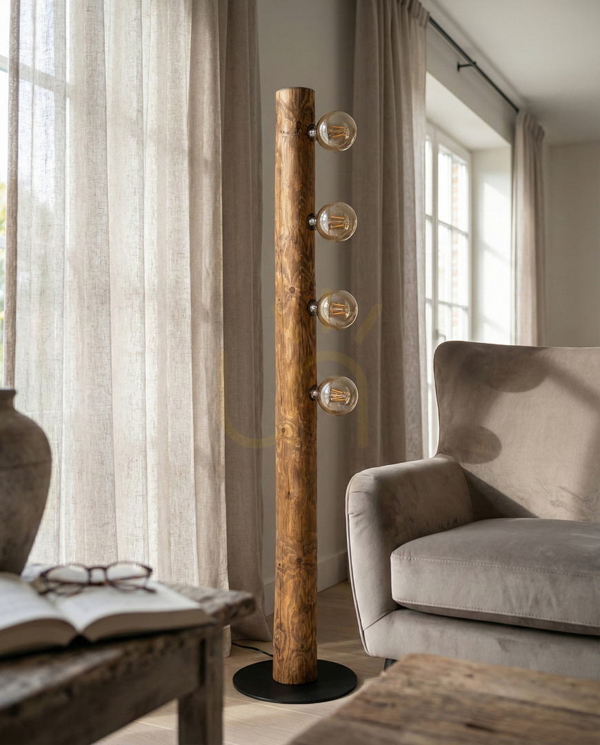vyhliadka Stojaca lampa Core, hnedá/čierna, 4xE27, Ø30 cm Stojaca lampa Core, hnedá/čierna, 4xE27, Ø30 cm