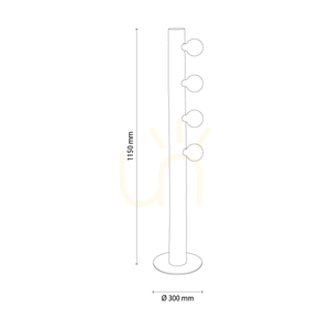 Stojaca lampa Core, hnedá/čierna, 4xE27, Ø30 cm 2 Stojaca lampa Core, hnedá/čierna, 4xE27, Ø30 cm small 2