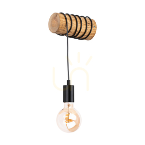 Nástenná lampa Hikari, hnedá/čierna, 1xE27, 20 cm small 0