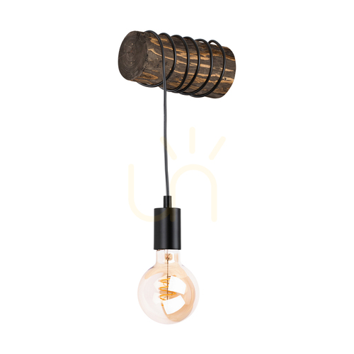 Skontrolujte Nástenná lampa Hikari, orech/čierna, 1xE27, 20 cm