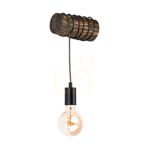Nástenná lampa Hikari, orech/čierna, 1xE27, 20 cm small 0