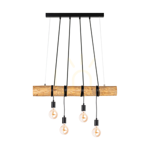 Závesné svietidlo Hikari, hnedé/čierne, 4xE27, 90 cm small 0