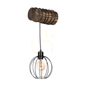 Nástenná svietidlo Lumo, orech/čierna, 1xE27, 27 cm 0 Nástenná svietidlo Lumo, orech/čierna, 1xE27, 27 cm small 0