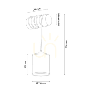 Nástenná lampa Treno, orech, béžový tienidlo, 1xE27, 27 cm small 2