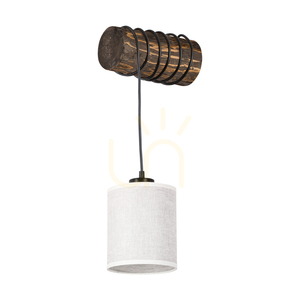 Nástenná lampa Treno, orech, béžový tienidlo, 1xE27, 27 cm small 0