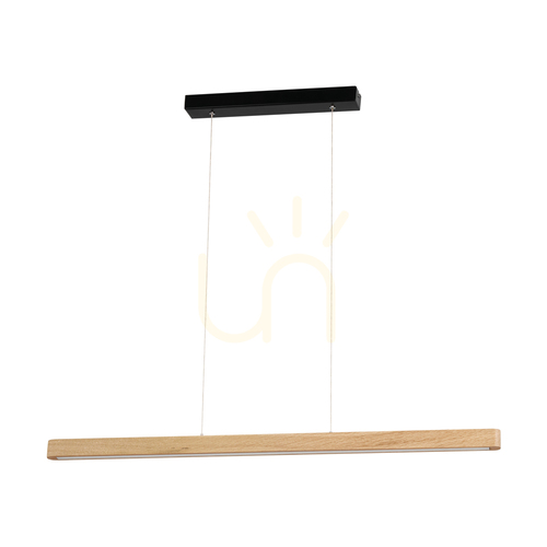 Skontrolujte Závesné svietidlo Forestier, olejovaný dub/čierna, 1xLED 17 W, 90 cm
