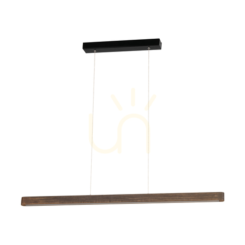 Skontrolujte Závesné svietidlo Forestier, orech/čierna, 1xLED, 17 W, 90 cm