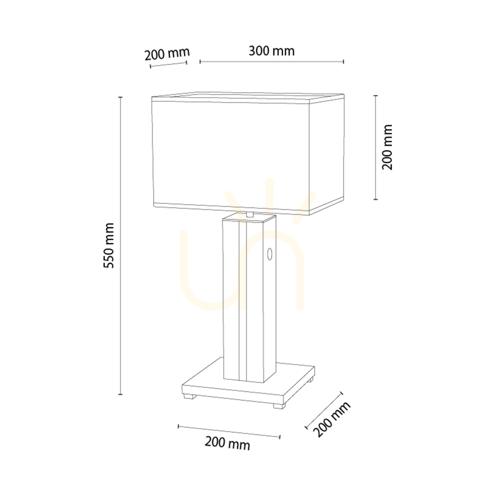 vyhliadka Stolná lampa Flamo, dub/čierna, biele tienidlo, 1xE27 + 1xLED 4,6 W, 30 cm Stolná lampa Flamo, dub/čierna, biele tienidlo, 1xE27 + 1xLED 4,6 W, 30 cm