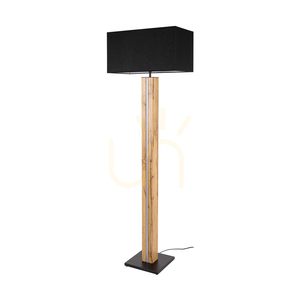 Stojaca lampa Flamo, dub/čierna, čierne tienidlo, 1xE27 + 1xLED 16 W, 45 cm small 0