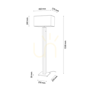 Stojaca lampa Flamo, orech/čierna, béžové tienidlo, 1xE27 + 1xLED 16 W, 45 cm small 1