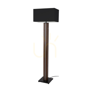 Stojaca lampa Flamo, orech/čierna, čierne tienidlo, 1xE27 + 1xLED 16 W, 45 cm small 0