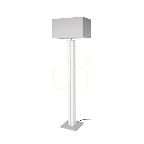 Skontrolujte Stojaca lampa Flamo, orech/sivá, biele tienidlo, 1xE27 + 1xLED 16 W, 45 cm
