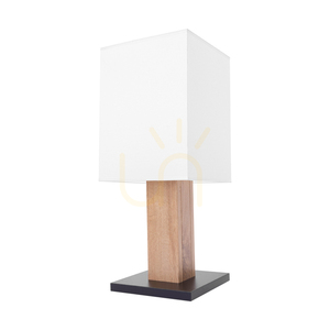 Stolná lampa Nomma, dub/čierna, biele tienidlo, 1xE27, 22 cm 0 Stolná lampa Nomma, dub/čierna, biele tienidlo, 1xE27, 22 cm small 0