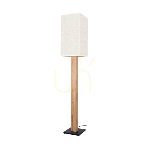 Skontrolujte Stojaca lampa Nomma, dub/čierna, béžové tienidlo, 1xE27, 30 cm