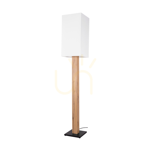 Skontrolujte Stojaca lampa Nomma, dub/čierna, biele tienidlo, 1xE27, 30 cm