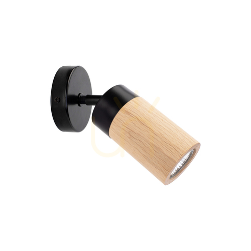 Skontrolujte Nástenná svietidlo Artemis, olejovaný dub/čierna, 1xGU10, 6 W, 18 cm