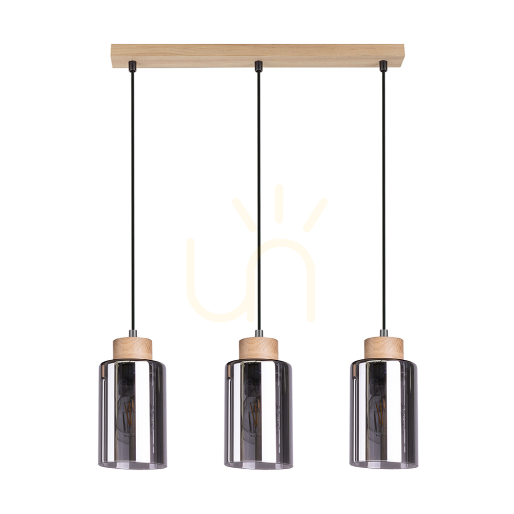 Skontrolujte Závesné svietidlo Selva, olejovaný dub, 3xE27, 52 cm Závesné svietidlo Selva, olejovaný dub, 3xE27, 52 cm