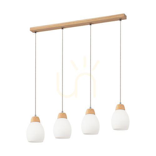 Skontrolujte Závesné svietidlo Skaja, olejovaný dub, 4xE27, 75 cm