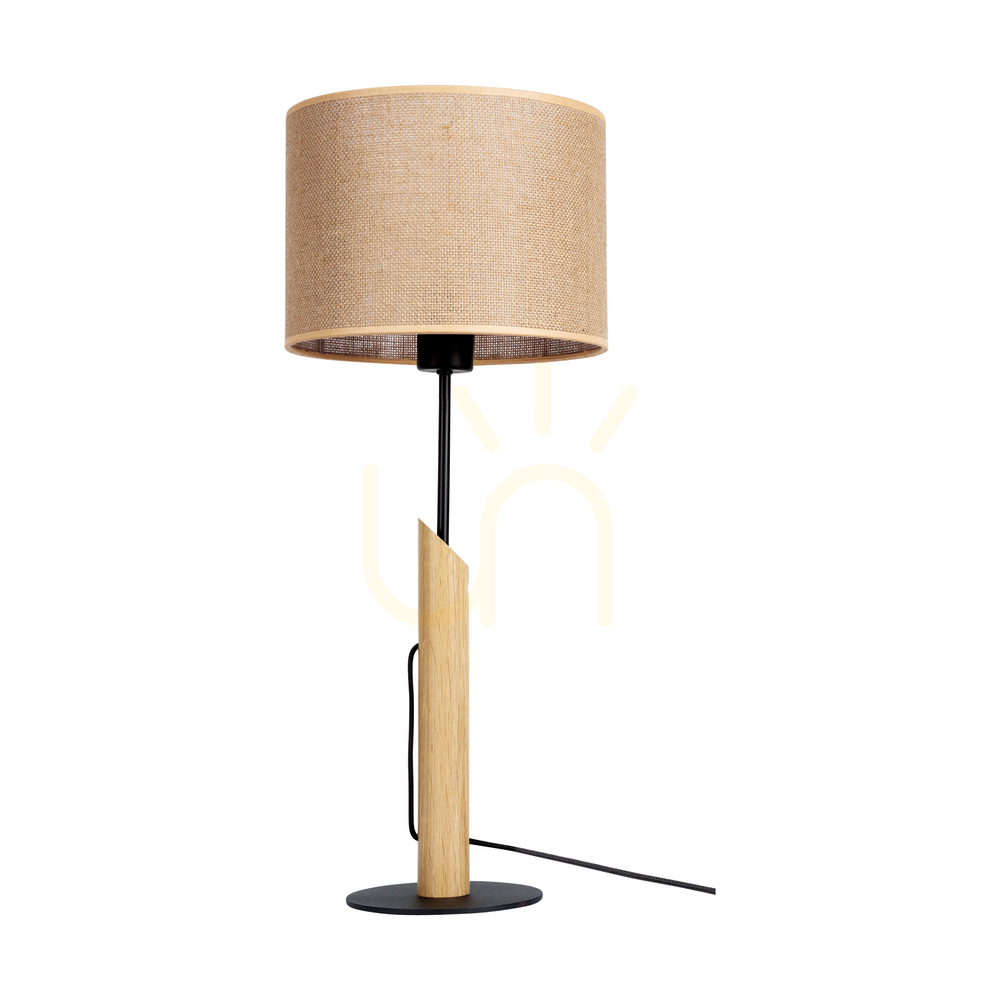 Skontrolujte Stolná lampa Canva, olejovaný dub/čierna, béžové tienidlo, 1xE27, Ø27 cm Stolná lampa Canva, olejovaný dub/čierna, béžové tienidlo, 1xE27, Ø27 cm