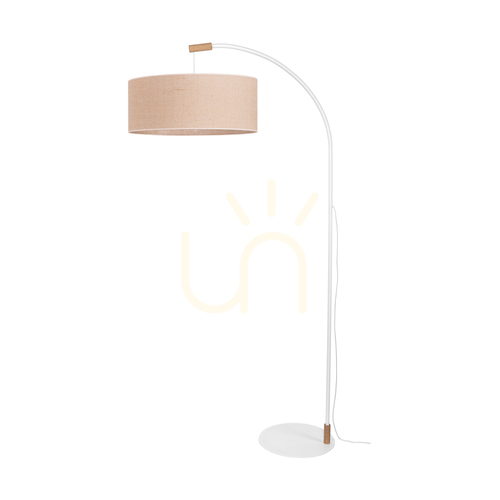 Skontrolujte Stojaca lampa Brindille, olejovaný dub/biela, béžové tienidlo, 1xE27, 94 cm
