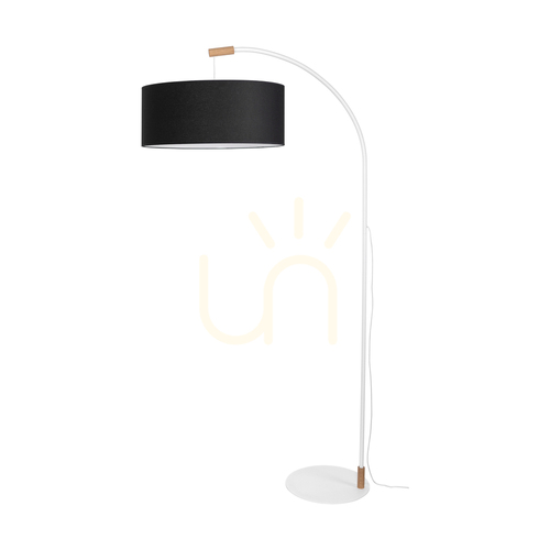 Skontrolujte Stojaca lampa Brindille, olejovaný dub/biela, čierne tienidlo, 1xE27, 94 cm