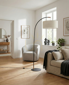 Stojaca lampa Brindille, olejovaný dub/čierna, béžové tienidlo, 1xE27, 94 cm 1 Stojaca lampa Brindille, olejovaný dub/čierna, béžové tienidlo, 1xE27, 94 cm small 1