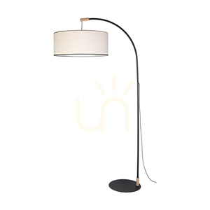 Stojaca lampa Brindille, olejovaný dub/čierna, béžovo-čierne tienidlo, 1xE27, 94 cm small 0