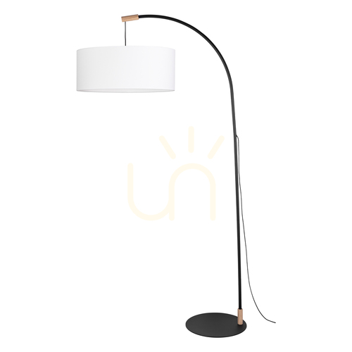 Skontrolujte Stojaca lampa Brindille, olejovaný dub/čierna, biele tienidlo, 1xE27, 94 cm