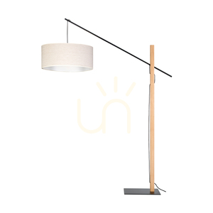 Stojaca lampa Savra, olejovaný dub/čierna, béžové tienidlo, 1xE27, 160 cm 0 Stojaca lampa Savra, olejovaný dub/čierna, béžové tienidlo, 1xE27, 160 cm small 0