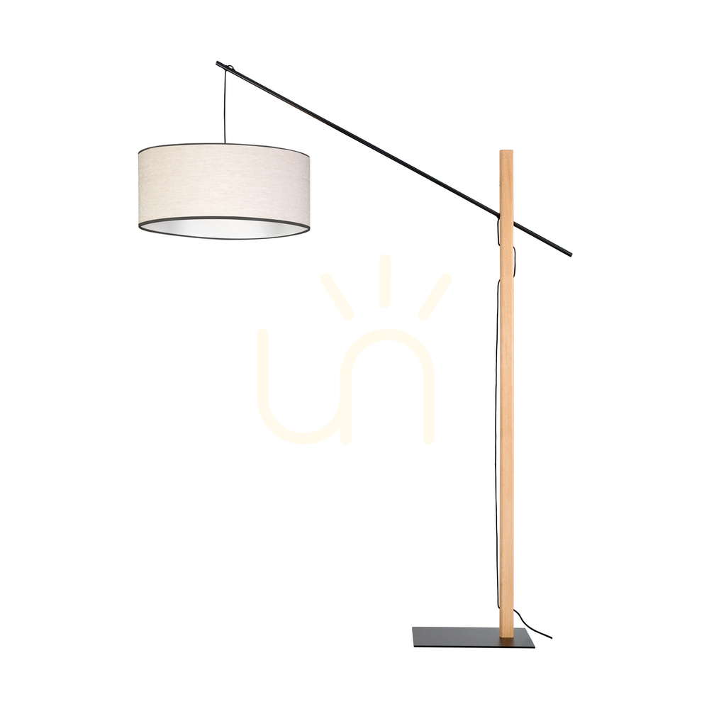 Skontrolujte Stojaca lampa Savra, olejovaný dub/čierna, béžovo-čierne tienidlo, 1xE27, 160 cm Stojaca lampa Savra, olejovaný dub/čierna, béžovo-čierne tienidlo, 1xE27, 160 cm