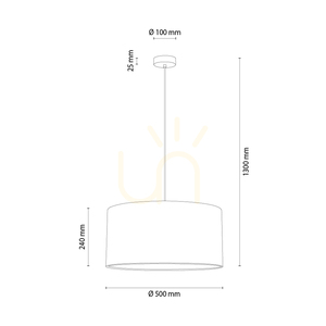 Závesné svietidlo Dreva, olejovaný dub, béžovo-čierny tienidlo, 1xE27, Ø50 cm small 1