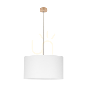 Závesné svietidlo Dreva, olejovaný dub, biely tienidlo, 1xE27, Ø50 cm small 0