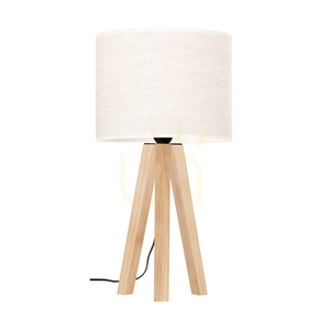 Stolná lampa Solea, olejovaný dub, béžové tienidlo, 1xE27, Ø22 cm small 0