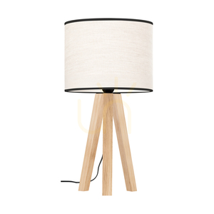 Stolná lampa Solea, olejovaný dub, béžovo-čierne tienidlo, 1xE27, Ø22 cm 0 Stolná lampa Solea, olejovaný dub, béžovo-čierne tienidlo, 1xE27, Ø22 cm small 0