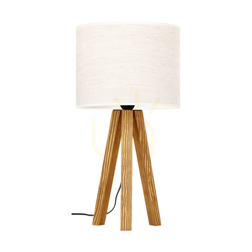Skontrolujte Stolná lampa Solea, hnedá, béžový tienidlo, 1xE27, Ø22 cm