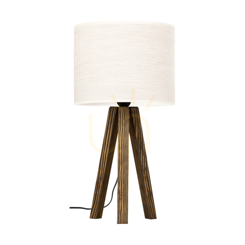 Skontrolujte Stolná lampa Solea, orech, béžový tienidlo, 1xE27, Ø22 cm