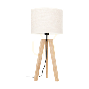 Stolná lampa Solea, olejovaný dub/čierna, béžové tienidlo, 1xE27, Ø30 cm 0 Stolná lampa Solea, olejovaný dub/čierna, béžové tienidlo, 1xE27, Ø30 cm small 0