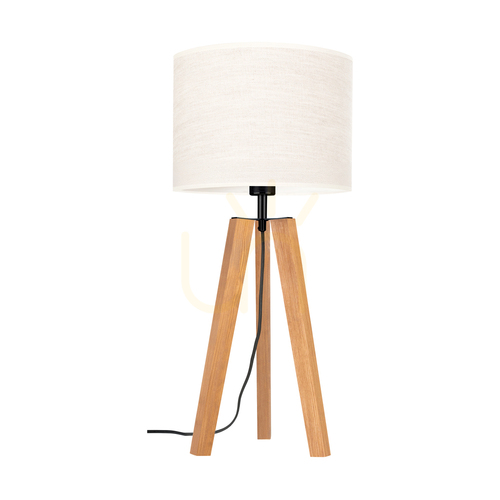 Skontrolujte Stolná lampa Solea, hnedá/čierna, béžové tienidlo, 1xE27, Ø30 cm