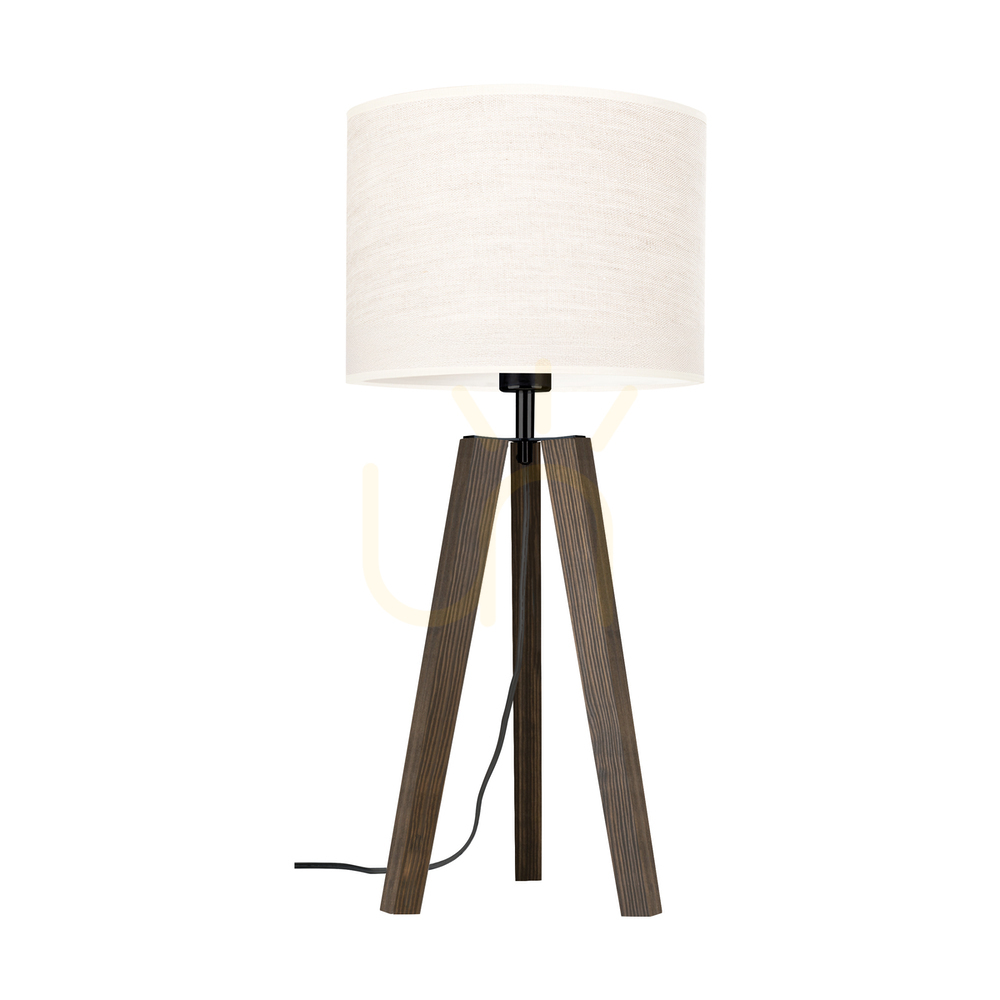 Skontrolujte Stolná lampa Solea, orech/čierna s béžovým tienidlom, 1xE27, Ø30 cm Stolná lampa Solea, orech/čierna s béžovým tienidlom, 1xE27, Ø30 cm