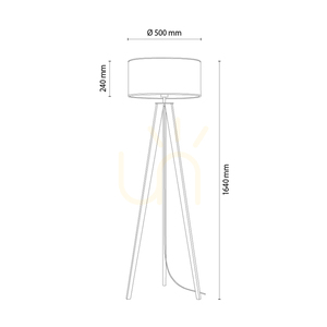 Stojaca lampa Solea, hnedá/čierna, béžové tienidlo, 1xE27, Ø50 cm 1 Stojaca lampa Solea, hnedá/čierna, béžové tienidlo, 1xE27, Ø50 cm small 1
