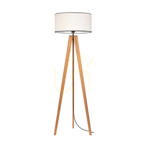 Stojaca lampa Solea, hnedá/čierna, béžovo-čierny tienidlo, 1xE27, Ø50 cm small 0