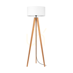 Stojaca lampa Solea, hnedá/čierna, biele tienidlo, 1xE27, Ø50 cm small 0