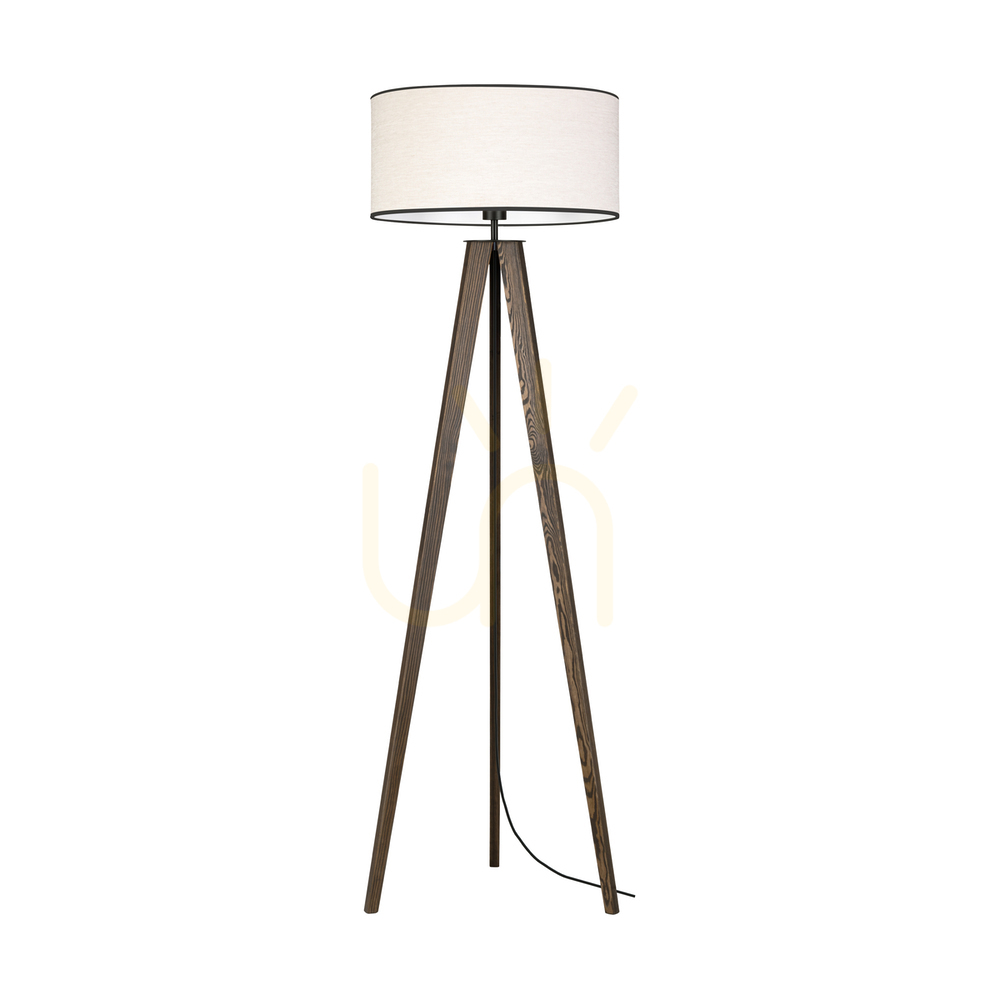 Skontrolujte Stojaca lampa Solea, orech/čierna, béžovo-čierne tienidlo, 1xE27, Ø50 cm Stojaca lampa Solea, orech/čierna, béžovo-čierne tienidlo, 1xE27, Ø50 cm